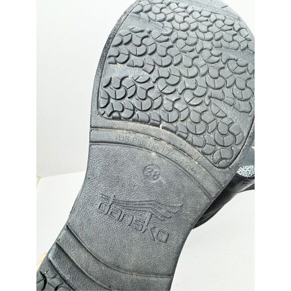 Dansko Clogs Size 8US Matte Black Leather Comfort Slip On Professional Shoes - Picture 11 of 12